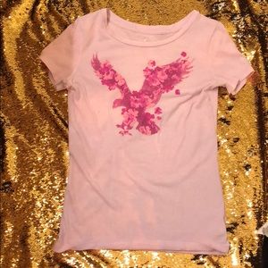 American Eagle Pink Logo Top